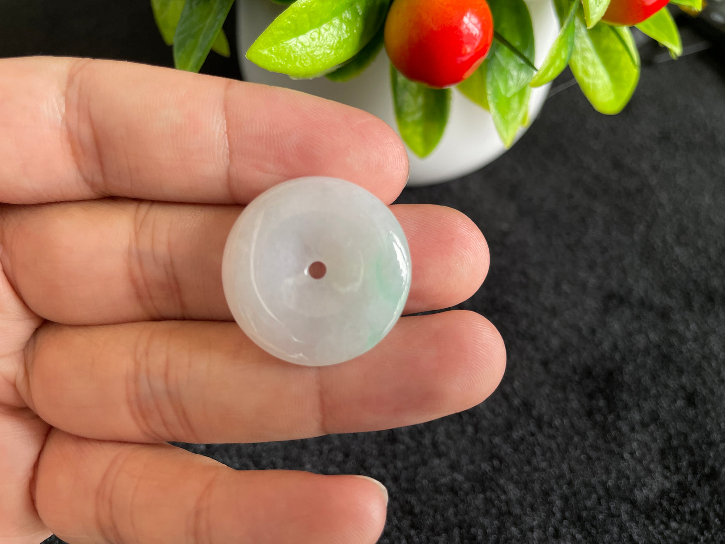 Natural Grade A Jadeite Jade Pendant Lucky Kou